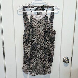 Victoria's Secret Animal Print Babydoll Leopard Lounge Top and Panties, Medium